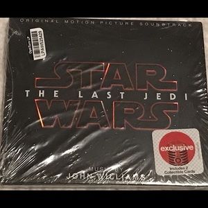 Star Wars: The Last Jedi Movie Soundtrack with Two Collectible Cards - Brand New